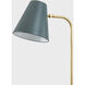 Georgann 52 inch 15.00 watt Aged Brass/Soft Studio Green Floor Lamp Portable Light